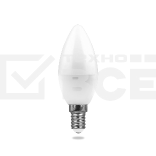 Лампа светодиодная FERON LB-97 (25475) 7W 230V E14 2700K свеча
