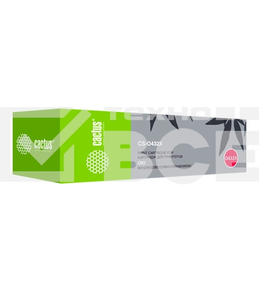 Картридж лазерный Cactus CS-O432X 45807120 черный (7000 стр.) для Oki B432/MB492