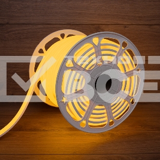 Гибкий неон LED SMD, форма – D, 16х16 мм, желтый, 120 LED/м, бухта 50 м