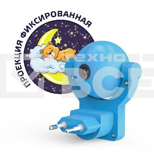 Ночник светодиодный Mood 0.5Вт 220-240В проекционный с датчиком освещенности син. GAUSS DIY0033