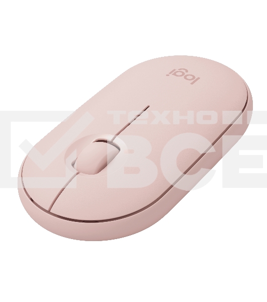 Мышь беспроводная Logitech Pebble M350 розовый, 1000 dpi, радиоканал, Bluetooth, USB, кнопки - 3