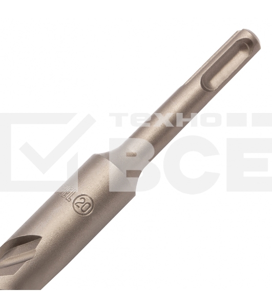 Бур по бетону, двойная спираль, Cobalt W-tip, 20x460 мм, SDS PLUS Denzel