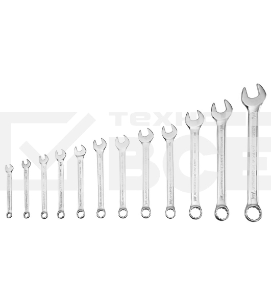 Набор комбинированных ключей Gross 15149 (6-22мм) 12 шт CrV холодный штамп