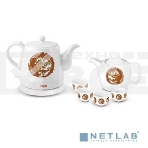 Набор чайный Mystery MEK-1624 1.2л, белый, 1500Вт (корпус: керамика), фото2