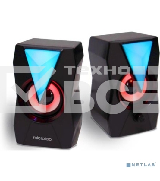 Акустическая система MICROLAB B22 черный 6 Вт RMS, Распределение мощности 3 Вт x2, Гармонические искажения: < 0,5% (1 Вт 1 кГц), Частотная характеристика: 120 Гц - 20 кГц, Соотношение сигнал/шум: > 65 дБ