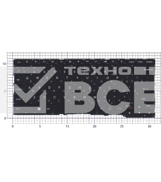 Клавиатура для ноутбука Lenovo Flex 3-11ADA05 черная