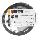 Шнур сетевой Energy Series, ПВС, 1,5 м, 2х1 мм, с неразборной вилкой, черный Denzel, фото2