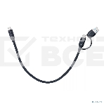 Кабель соединительный Telecom TUS716-0.3M 2-in-1 USB-A/C to Type-C,10Gbps, 0.3m, фото4