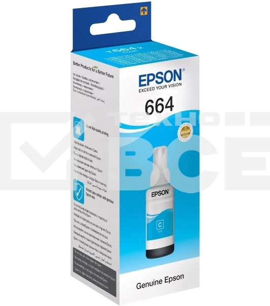 Чернила для EPSON C13T66424A Epson L100 (cyan) 70 мл