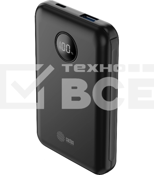 Мобильный аккумулятор Cactus CS-PBFSOA-10000 10000mAh 22.5W 4.5A USB-A/USB-C черный
