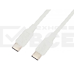 Кабель USB2.0 Cablexpert CC-USB2-CMCM-60-1M-W, Type-C/Type-C, 3А, 60Вт, PD/QC3.0, медь, 1м, белый, пакет, фото2