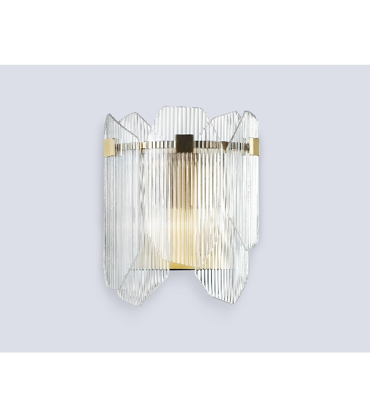 Настенный светильник Ambrella light LH31257/2 BS/CL латунь/прозрачный E14*2 max 40W 220*150*270