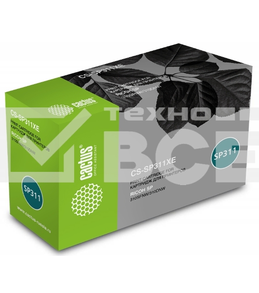 Картридж лазерный Cactus CS-SP311XE черный (6400 стр.) для Ricoh SP 311DN/311DNw/325DNw