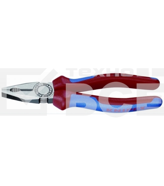Пассатижи KNIPEX 0302180180мм ручки с двухцветными многокомпонентными чехлами