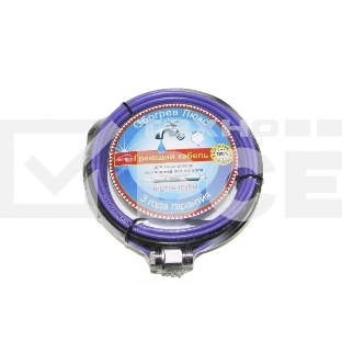 Греющий кабель ОБОГРЕВ ЛЮКС в08 саморегулирующийся внутрь трубы с сальником 8м