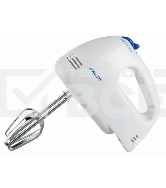 Миксер ручной Scarlett SC-HM40S03 200Вт белый/синий