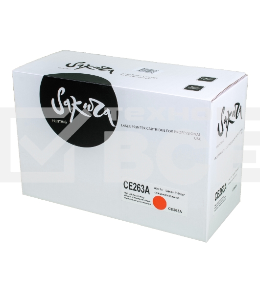Картридж лазерный Sakura CE263A для HP Color LaserJet CP4020/4025/4520/4525, пурпурный, 11000 к.