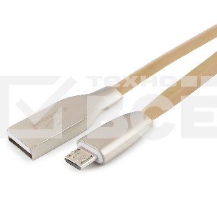 Кабель USB 2.0 Cablexpert CC-G-mUSB01Gd-1M, AM/microB, серия Gold, длина 1м, золотой, блистер