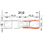 Разъем штекерный изолированный штекер 4 мм 0.5-1.5 мм² (РШи-п 1.5-4/РШИп 1,25-4) красный Rexant, фото3