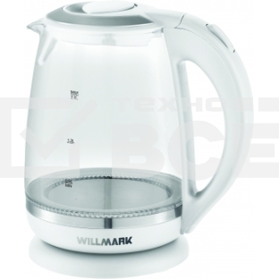 Чайник электрический Willmark WEK-2005G (2.0л, пов. на 360 град., LED-подсв., корп. из стекла, 2200В