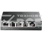 Коммутатор 5-Port 10/100Mbps Unmanaged Switch with 4-Port PoE, meta case, desktop mount, PoE budget 41W., фото17
