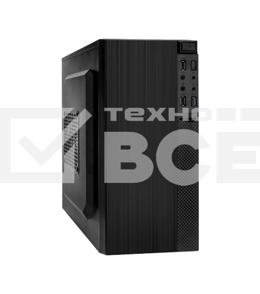 Корпус Minitower Exegate BAA-104U Black, mATX, <без БП>, 2*USB+1*USB3.0, Audio
