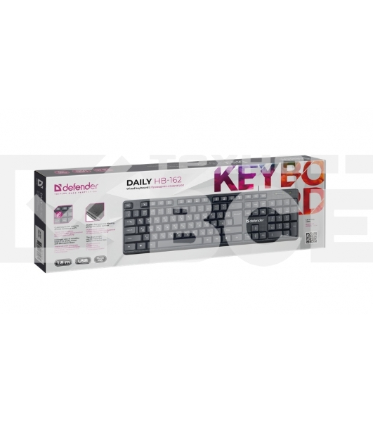 Клавиатура Defender Daily HB-162  проводная, USB, чёрный