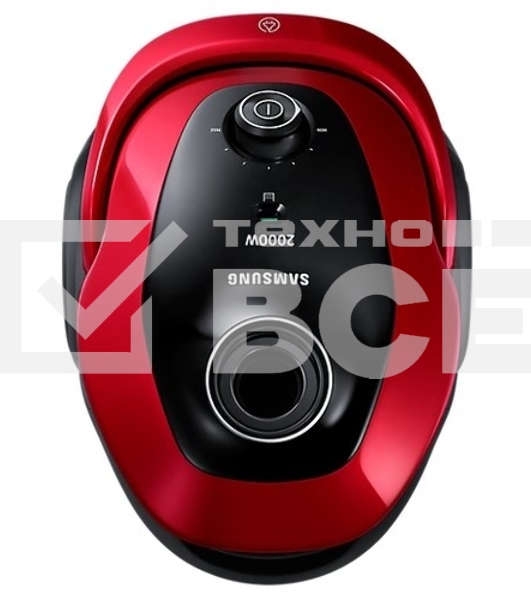 Пылесос Samsung VC20M257AWR красный, 460/2000 Вт, уборка сухая, пылесборник мешок 2.5 л