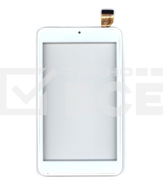 Сенсорное стекло (тачскрин) для Евросеть E-TAB 7.11, белое с рамкой