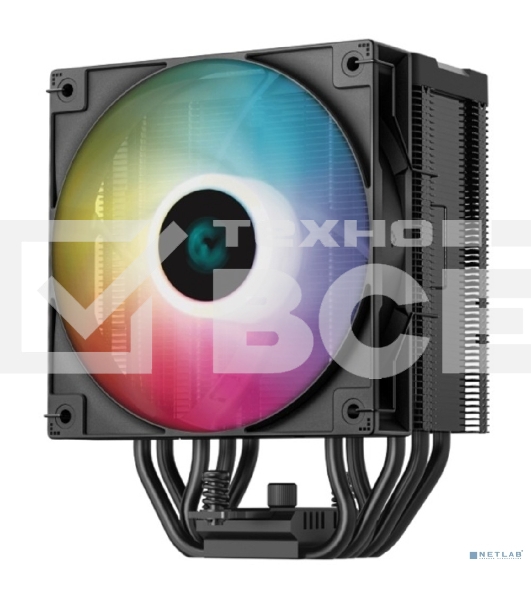 Кулер для процессора DEEPCOOL AG500 DIGITAL ARGB черный, 120 мм, алюминий/медь, 1950 об/мин, 29.4 дБ, 4 pin, 240 Вт, 158 мм