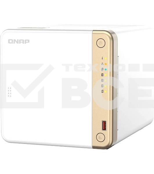 Сетевое хранилище NAS Qnap Original TS-462-4G 4-bay настольный Celeron N4505