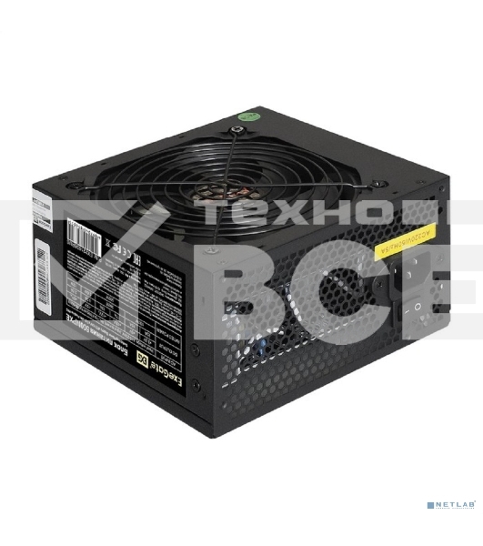 Блок питания Exegate EX221638RUS-PC 500W ExeGate 500NPXE (ATX, PPFC, PC, 12cm fan, 24pin, 4pin, PCIe, 4xSATA, 3xIDE, black, кабель 220V в комплекте)