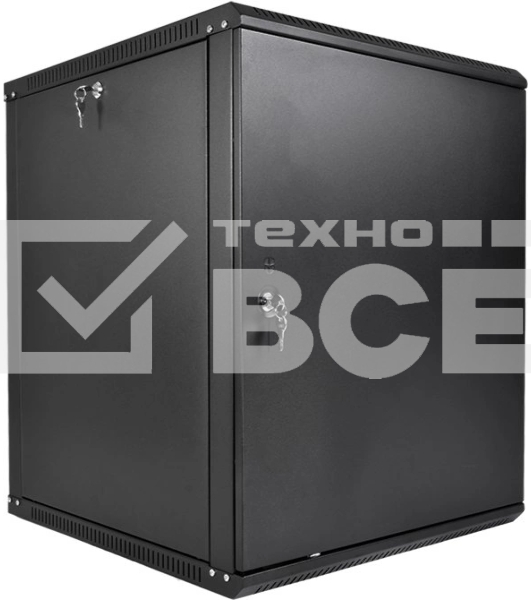 Шкаф телекоммуникационный настенный разборный ЦМО ЭКОНОМ 15U (600  350) дверь металл, цвет черный