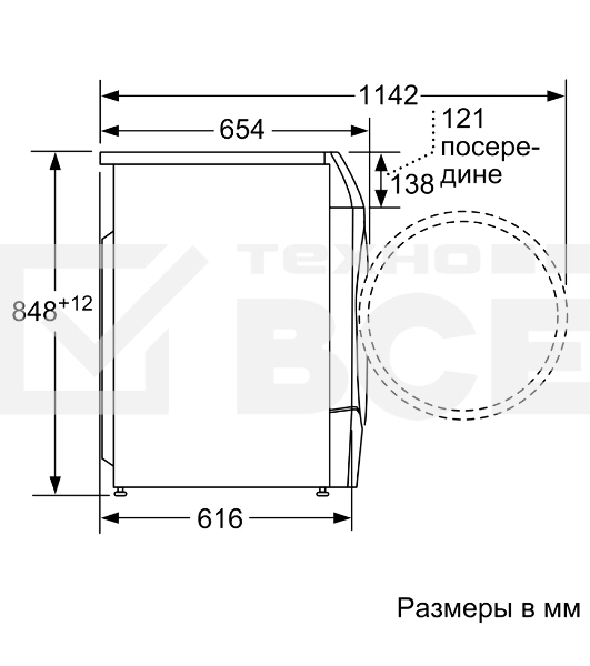 Стирально-сушильная машина Bosch WNC254A0ME белый, загр.фронтальная, макс.: 10,5 кг, 1400 об/мин, класс: D