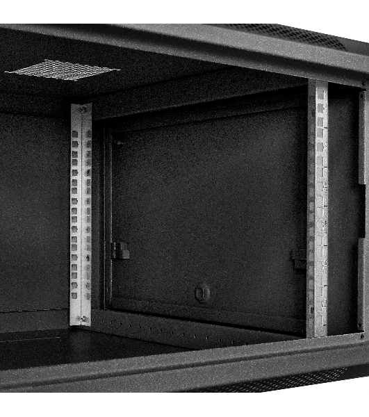 Шкаф телекоммуникационный 19' настенный 6U ExeGate EC-WM-6U.600.M.BLACK (19', 6U, 600x600x370 мм (ШхГхВ), передняя дверь металл, съемные боковые панели, пыле- и влагозащита IP23, черный RAL 9004)