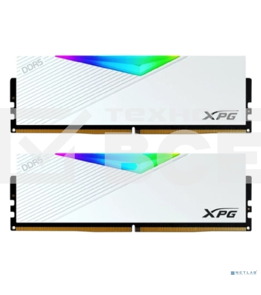 Оперативная память XPG Lancer, DDR5, 32Gb (2x16Gb), 6000MHz, CL30, DIMM, с радиаторами, RGB, белый