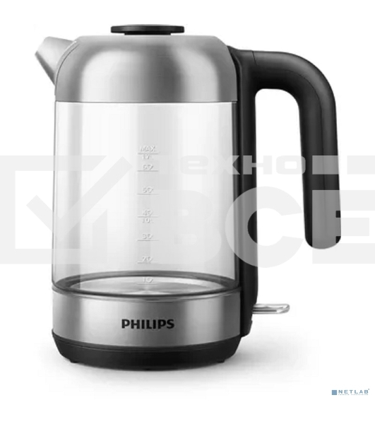 Чайник электрический Philips HD9339/80 1.7 л, 2200 Вт, прозрачный (корпус: стекло)