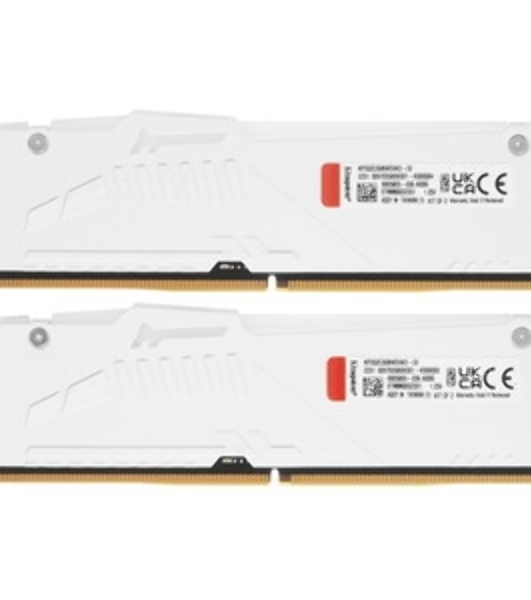 Оперативная память Kingston Fury Beast, DDR5, 32Gb (2x16 Gb), 5600 MHz, CL36, DIMM, радиатор, белый
