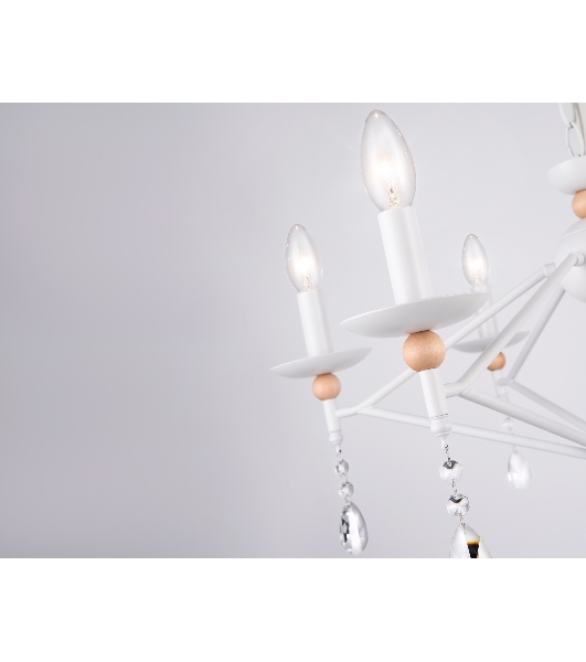 Светильник Ambrella light TR9596/6 WH белый E14/6 max 40W D660*880