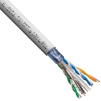 Кабель ExeGate FUTP4-C6-CCA-S23-IN-PVC-GY-305 FTP 4 пары кат.6 CCA, 0.57мм (23AWG), экран, 305м, серый, PVC, фото 1