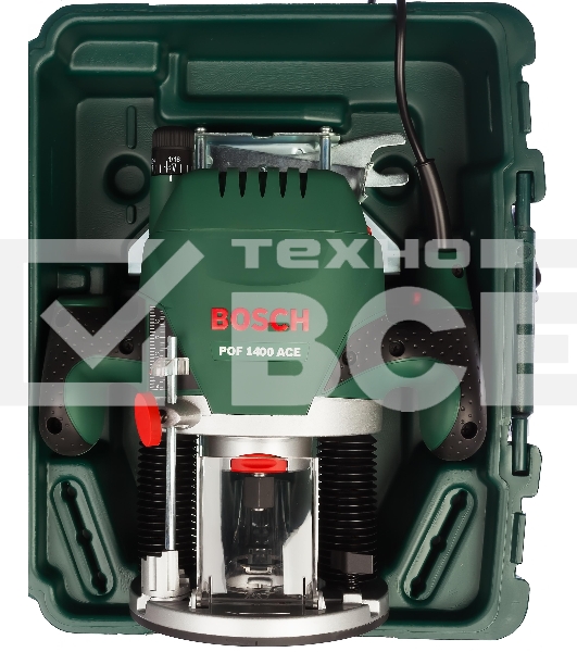 Фрезеры Bosch POF 1400 ACE 060326C820 Фрезерная машина 1400 Вт, 11000–28000 об/мин, 55мм, 3.5 кг