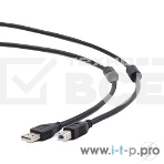 Кабель Gembird/Cablexpert CCF2-USB2-AMBM-15 USB 2.0 Pro Кабель , AM/BM, 4.5м, экран,2феррит.кольца, черный, пакет, фото2