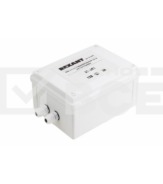 Блок питания стабилизированный Rexant 12В, 3А, уличная установка DC-495