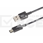 Кабель USB miniUSB длинный штекер 1 м черный, фото 1