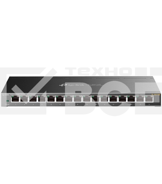 Сетевой коммутатор TP-Link 16-Port Gigabit Easy Smart Switch, 16 Gigabit RJ45 Ports, Desktop Steel Case, MTU/Port/Tag-based VLAN, QoS, IGMP Snooping, Web/Utility Management