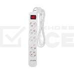 Удлинитель STANDARD 5 гнезд, 1,5м, 3х1,0мм², с/з, с выключателем, 2 USB, белый Rexant, фото2
