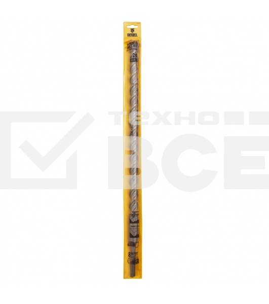 Бур по бетону, двойная спираль, Cobalt W-tip, 20x460 мм, SDS PLUS Denzel