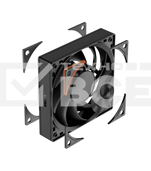 Кулер для корпуса PCCooler F5R120 черный (120x120x25mm, 4-pin PWM, 86.73CFM, 32dBA, 2200RPM)