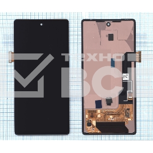 Дисплей (модуль) для Google Pixel 7A в сборе с тачскрином черный orig