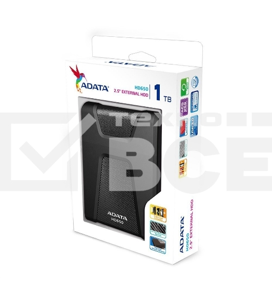 Внешний жесткий диск 1TB ADATA HD650, 2,5